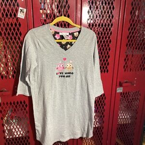 OWL NIGHT SHIRT TOO ADORABLE New. Designer see pictures  medium.